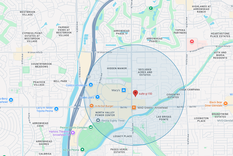 Map showing Student Choice High School locations
